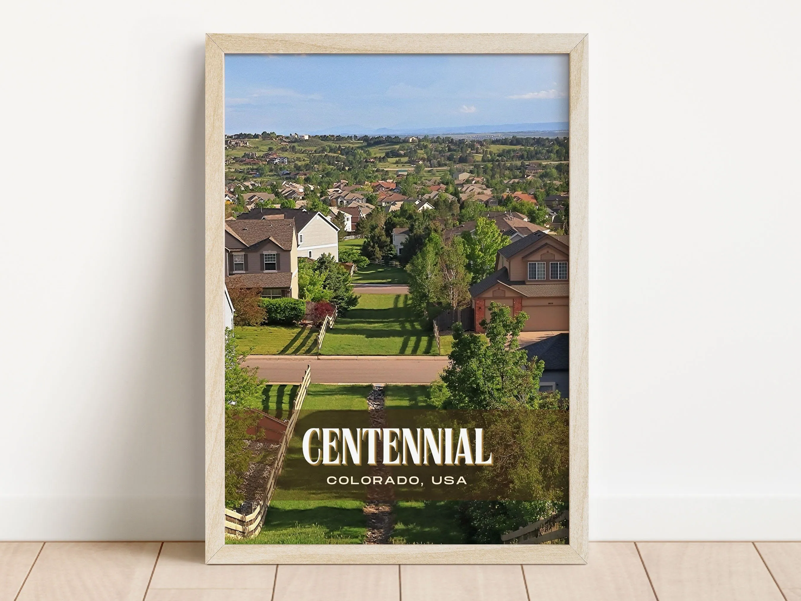 Centennial Retro Wall Art, Colorado, USA