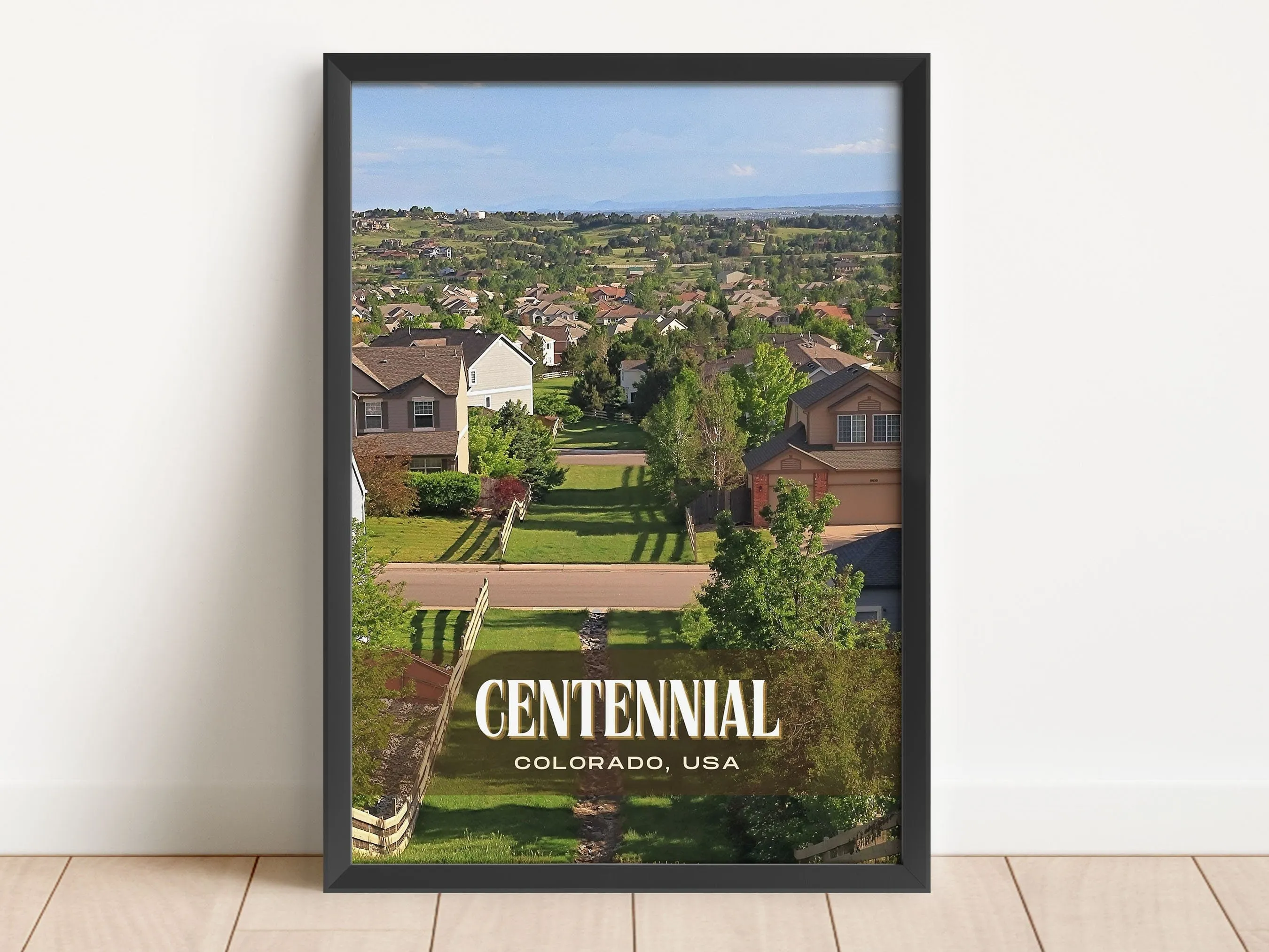 Centennial Retro Wall Art, Colorado, USA