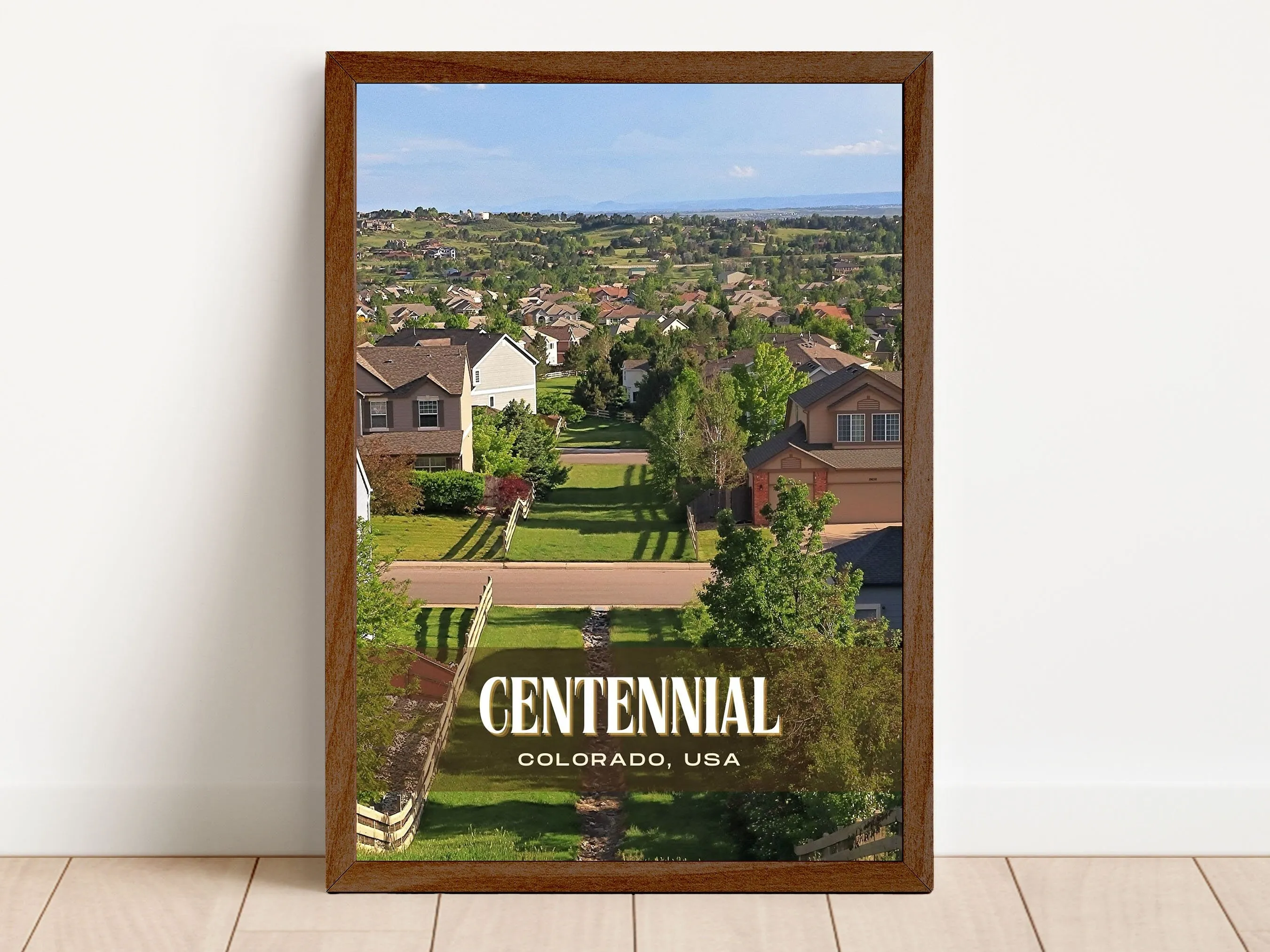 Centennial Retro Wall Art, Colorado, USA
