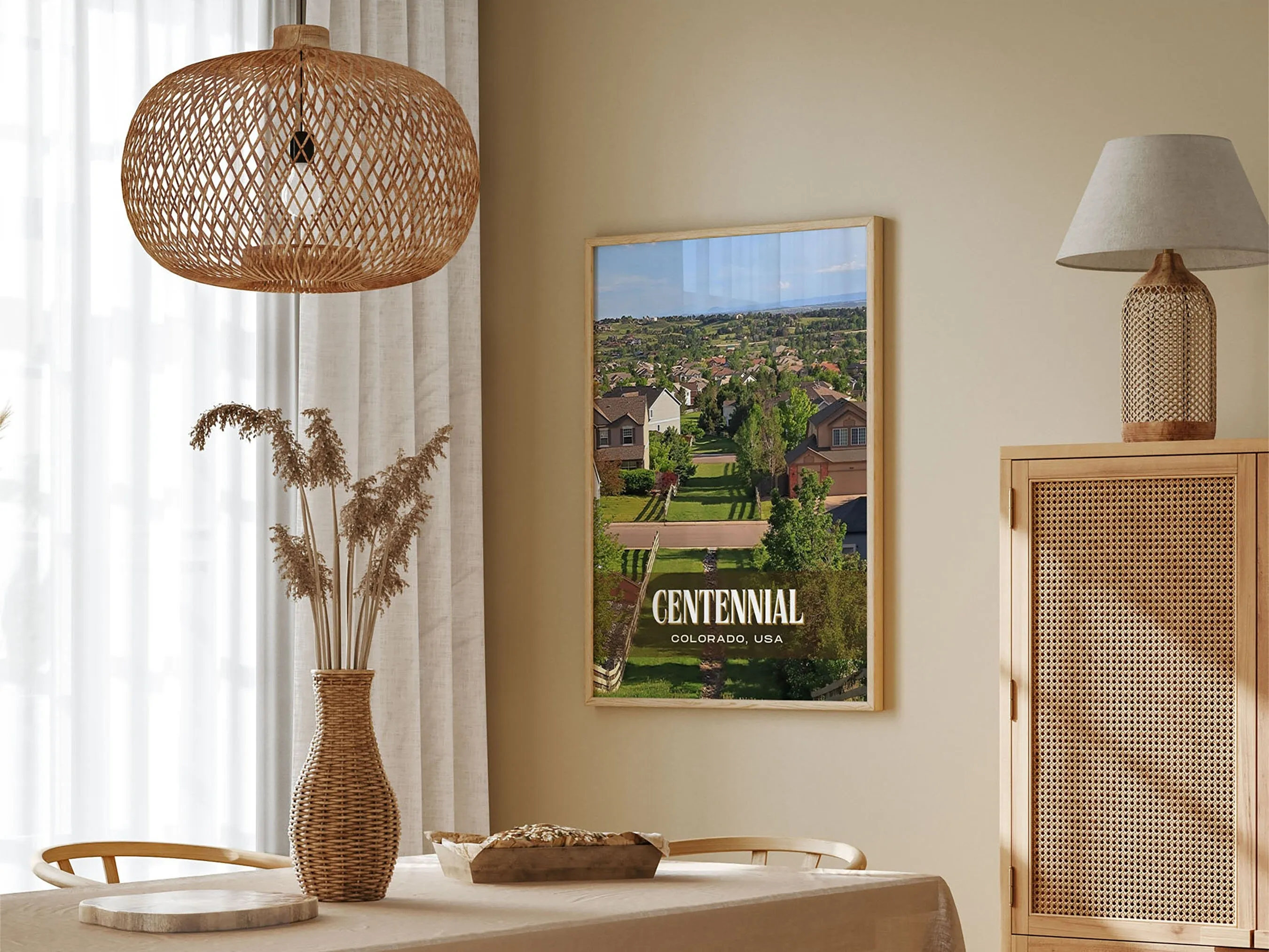 Centennial Retro Wall Art, Colorado, USA