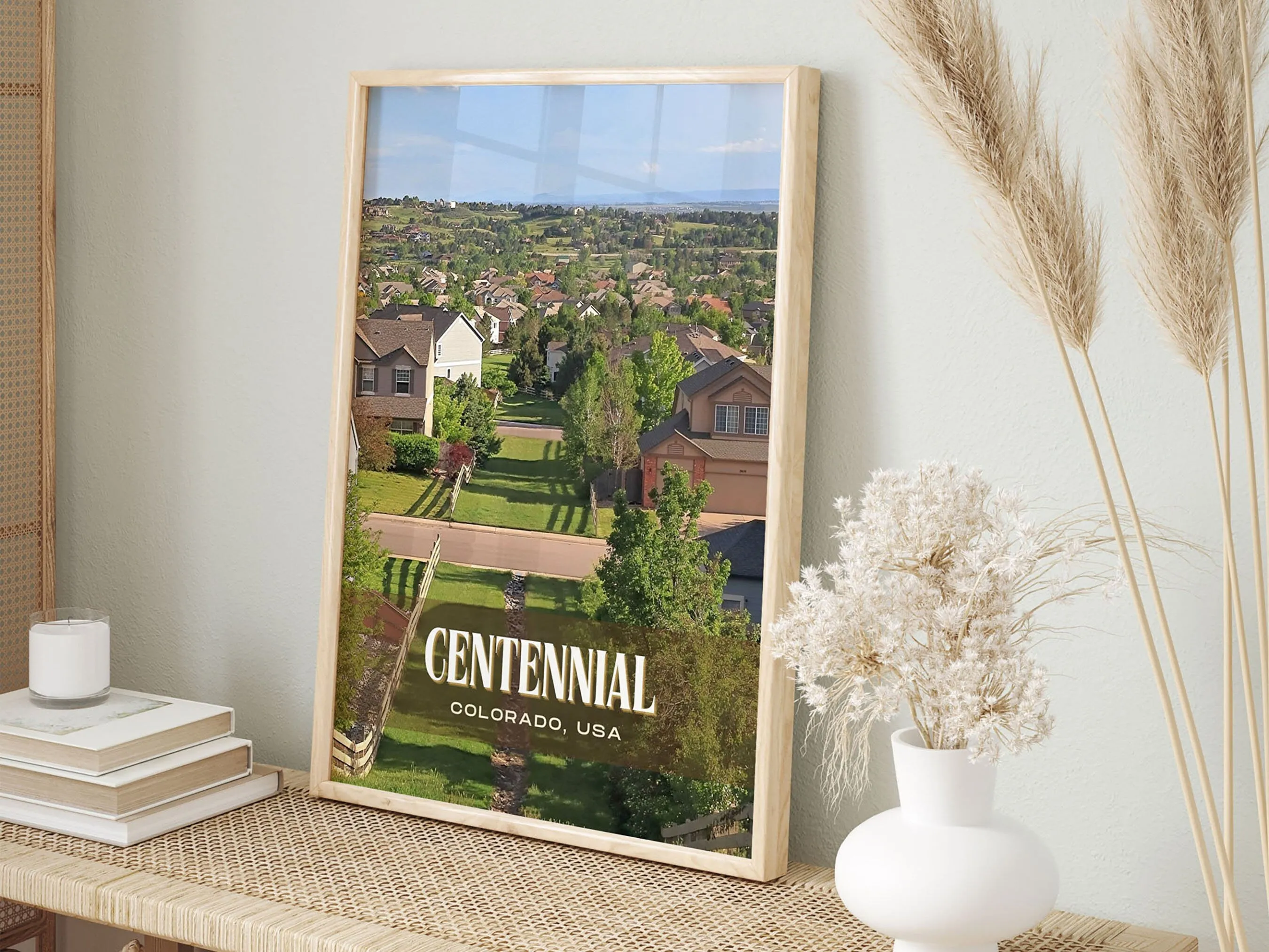 Centennial Retro Wall Art, Colorado, USA
