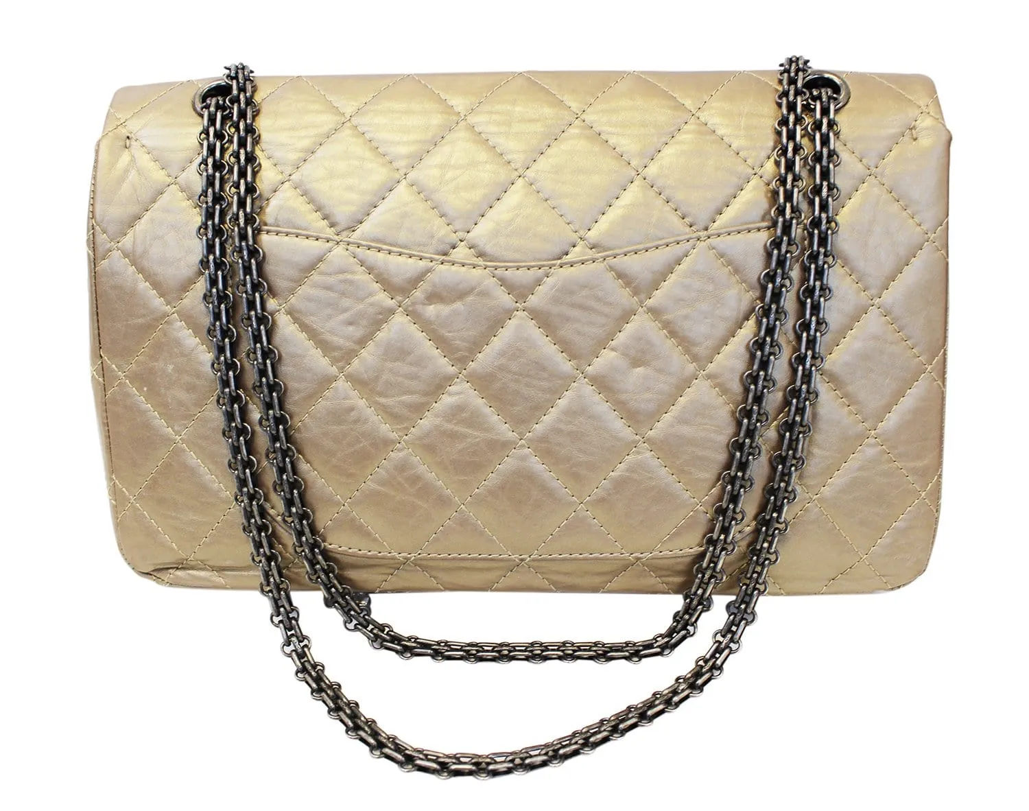 CHANEL Bronze 2.55 Reissue Quilted Classic Calfskin Leather 225 Flap Bag