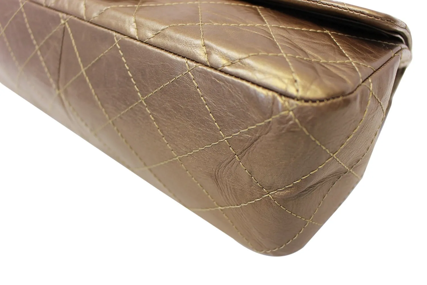 CHANEL Bronze 2.55 Reissue Quilted Classic Calfskin Leather 225 Flap Bag