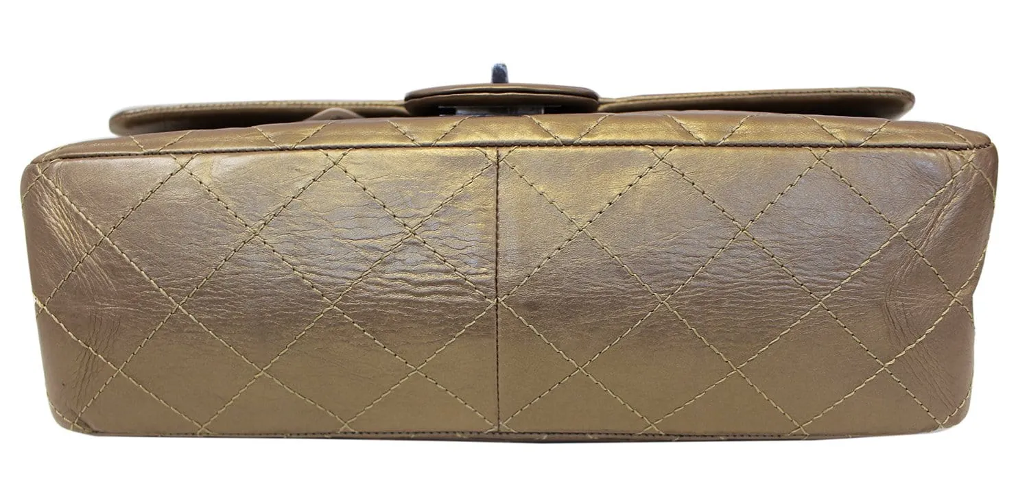 CHANEL Bronze 2.55 Reissue Quilted Classic Calfskin Leather 225 Flap Bag