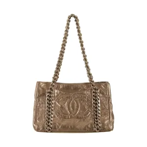 Chanel Bronze Logo Chain Shoulder Bag