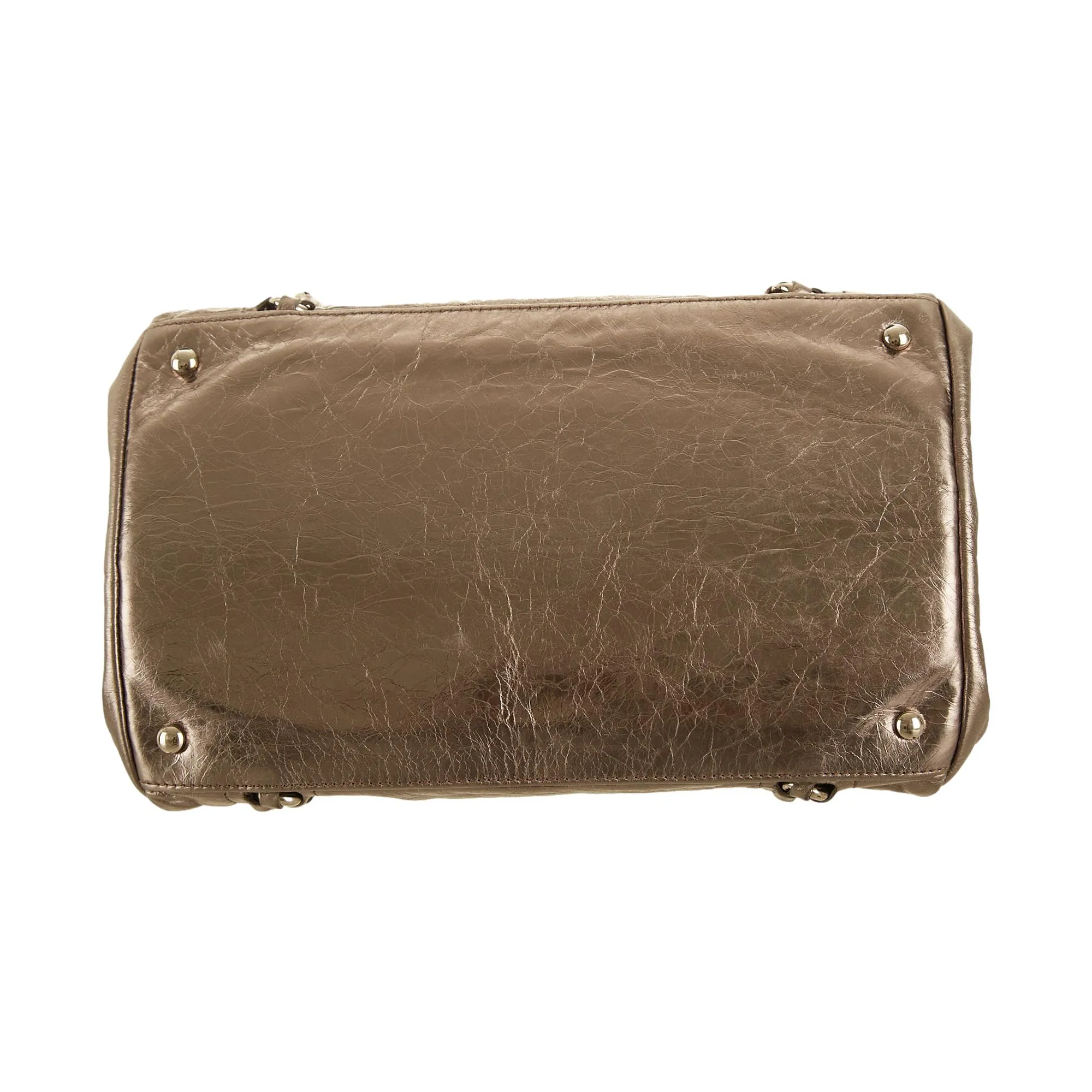Chanel Bronze Logo Chain Shoulder Bag
