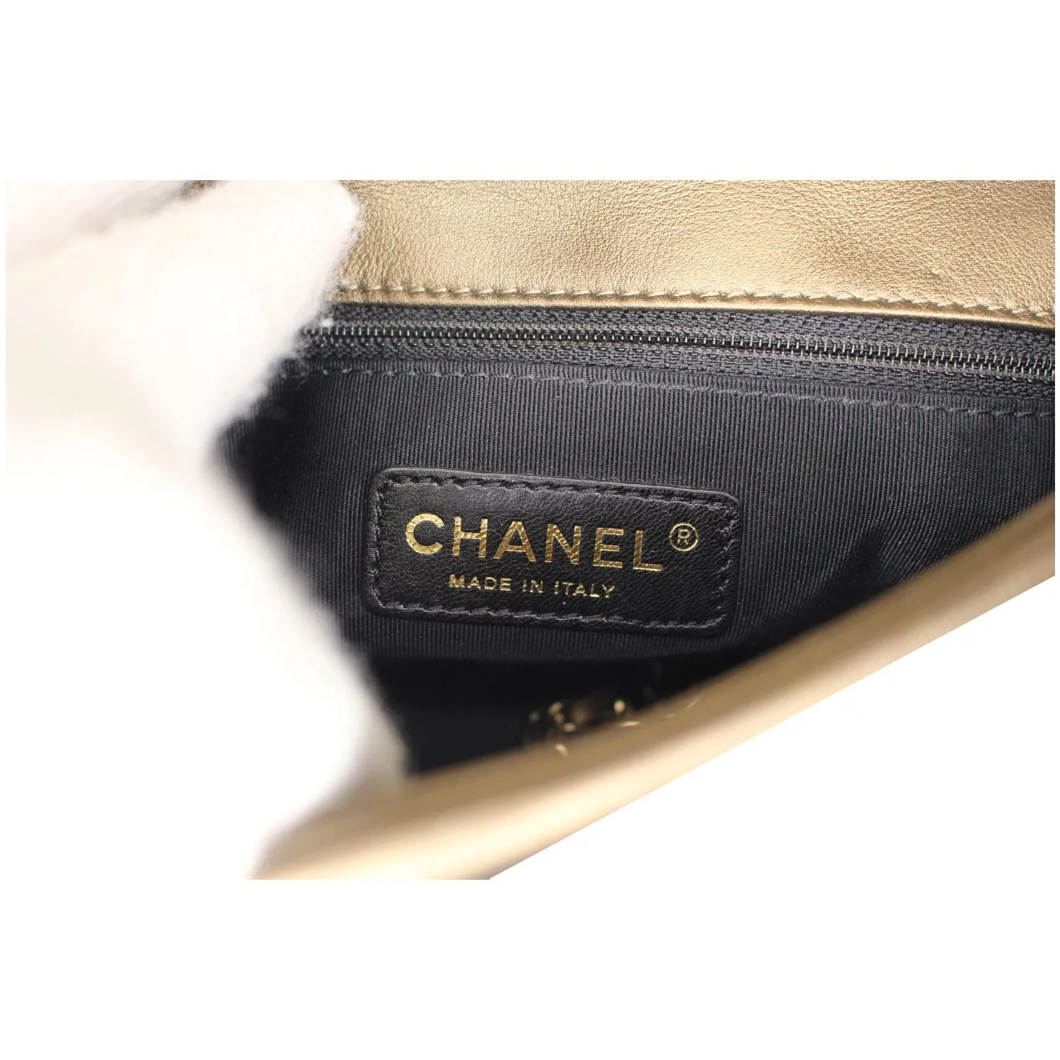 CHANEL Classic Flap Chic Knot Lambskin Leather Shoulder Bag Bronze