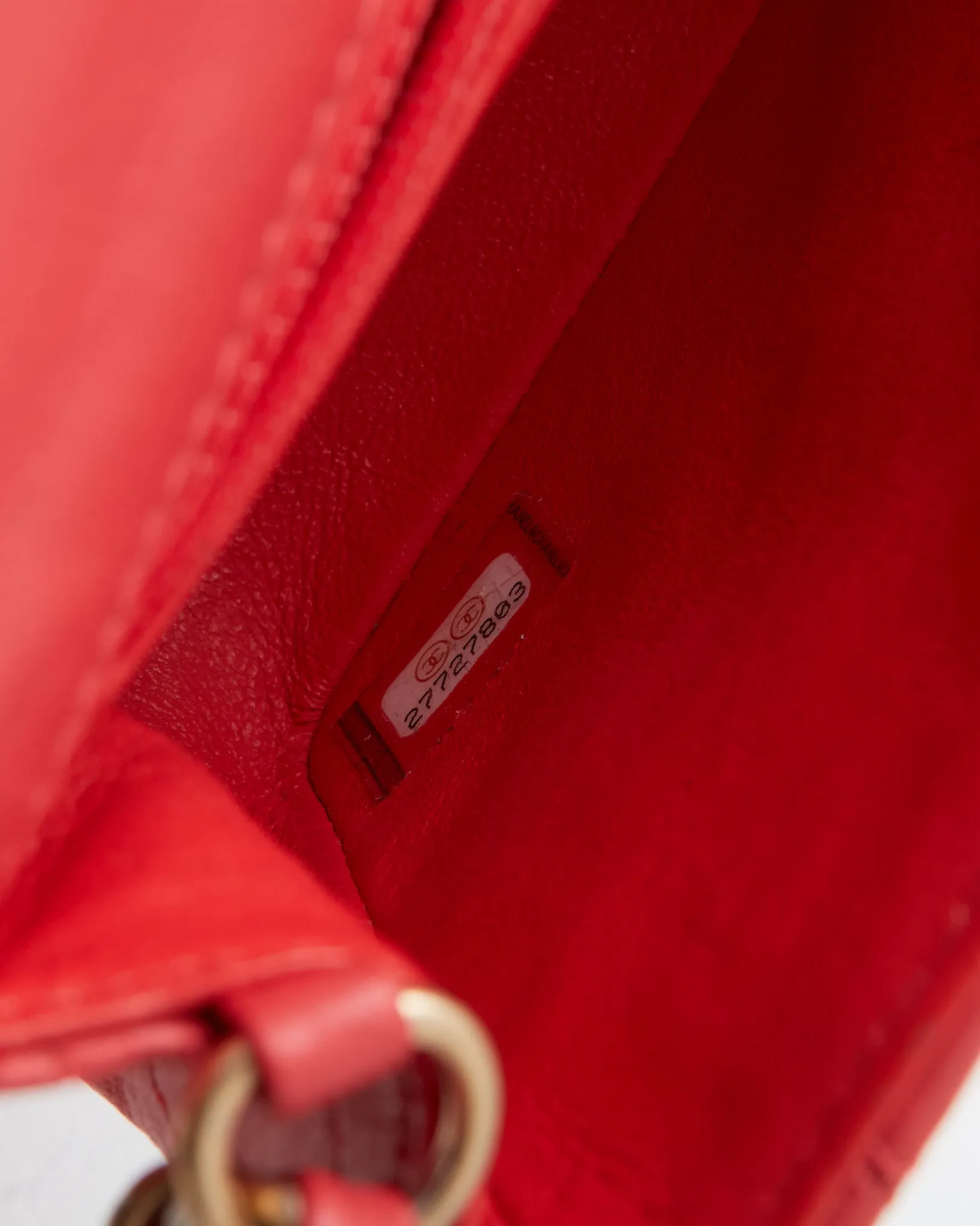 Chanel Red Quilted Leather Mini Rectangular Classic Chain Flap Bag