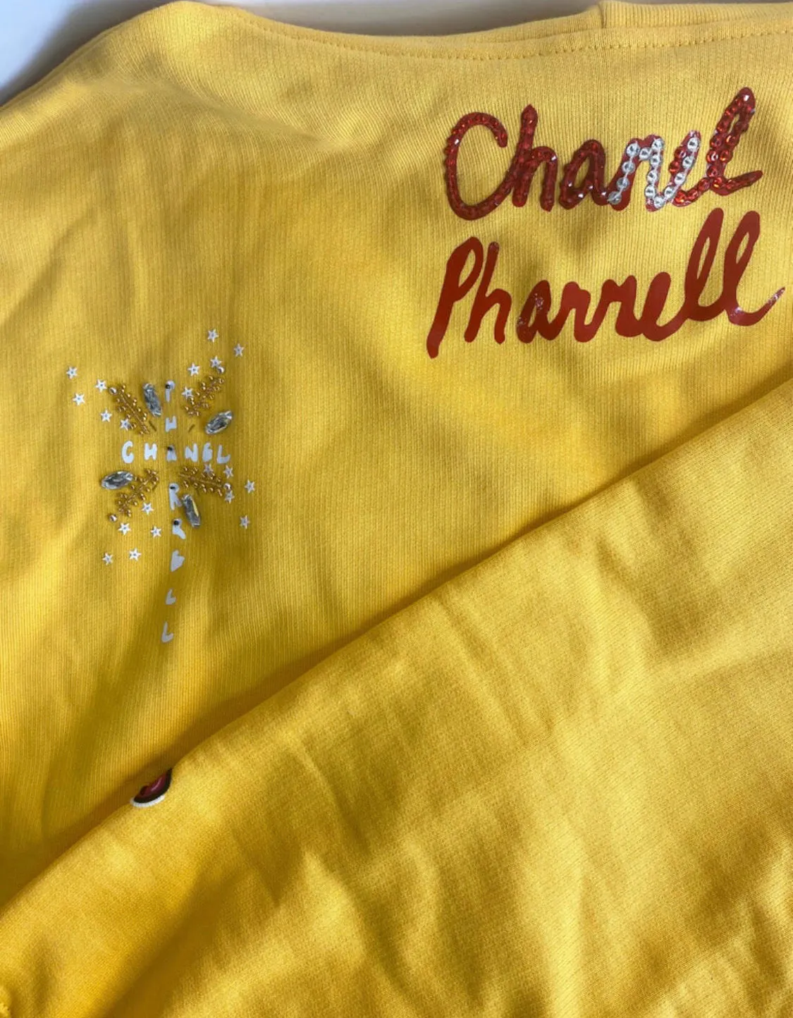 Chanel x Pharrell 2019 Appliqué Sunflower Yellow Hoodie Sweatshirt
