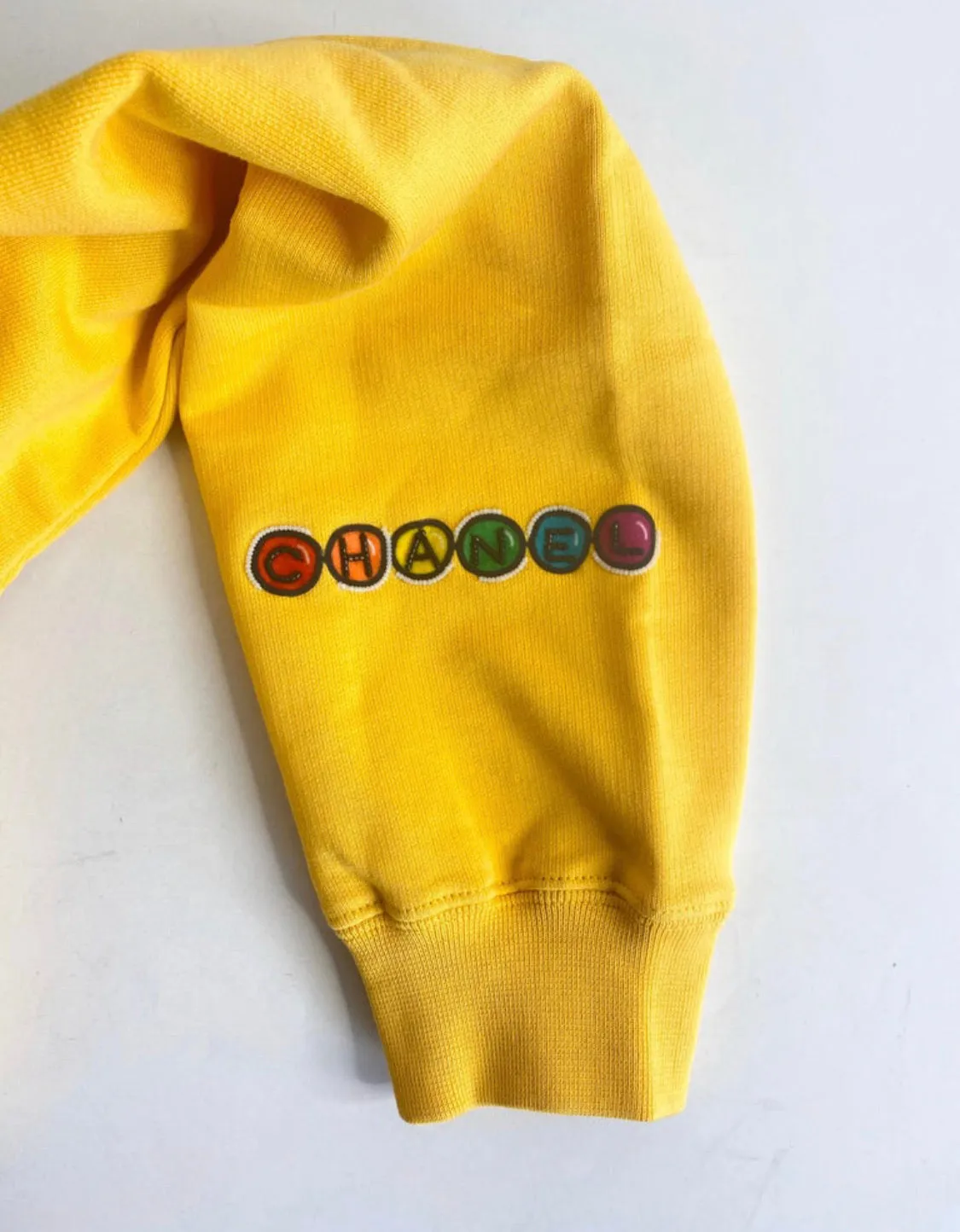 Chanel x Pharrell 2019 Appliqué Sunflower Yellow Hoodie Sweatshirt