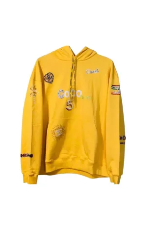 Chanel x Pharrell 2019 Appliqué Sunflower Yellow Hoodie Sweatshirt