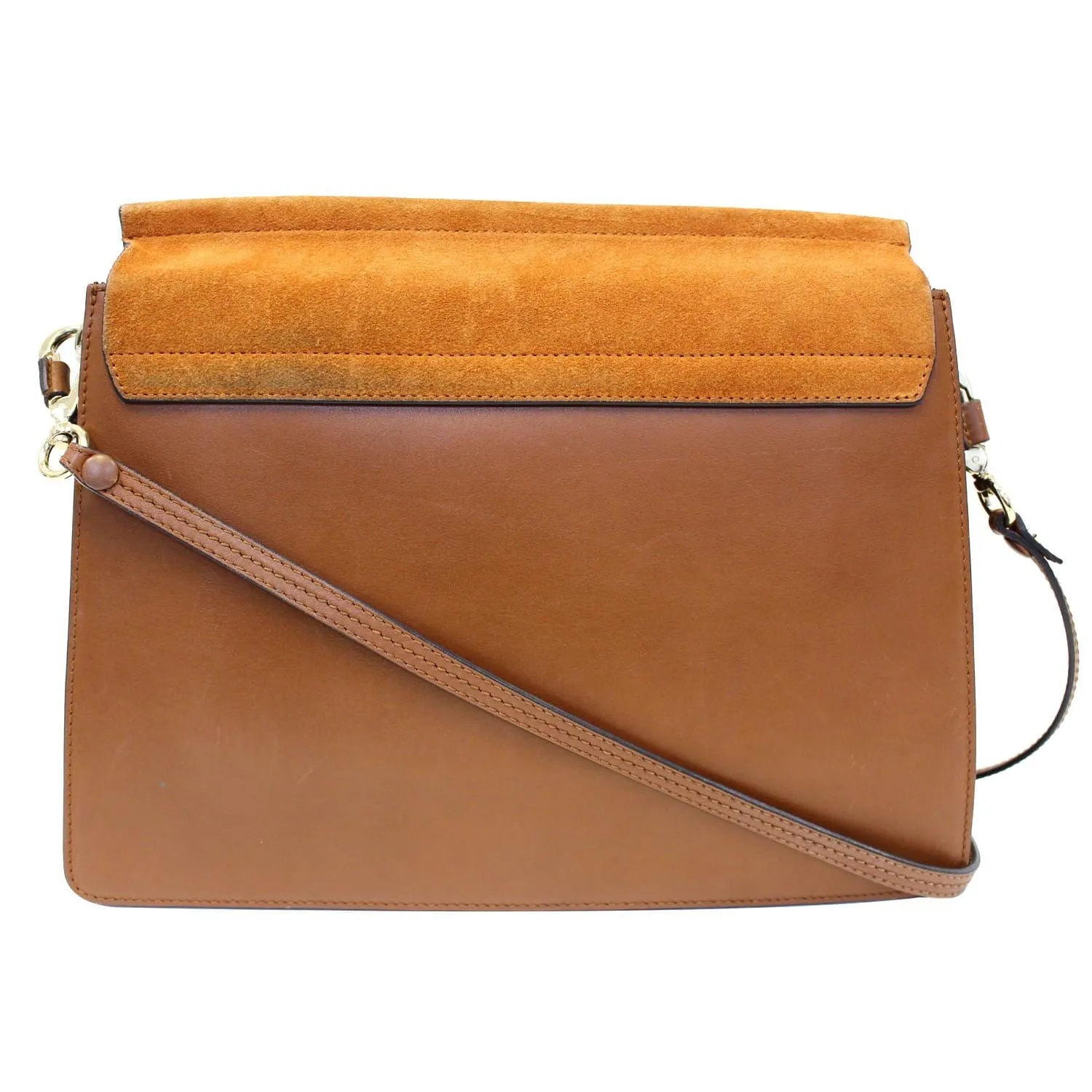 CHLOE Faye Medium Leather Shoulder Bag Brown