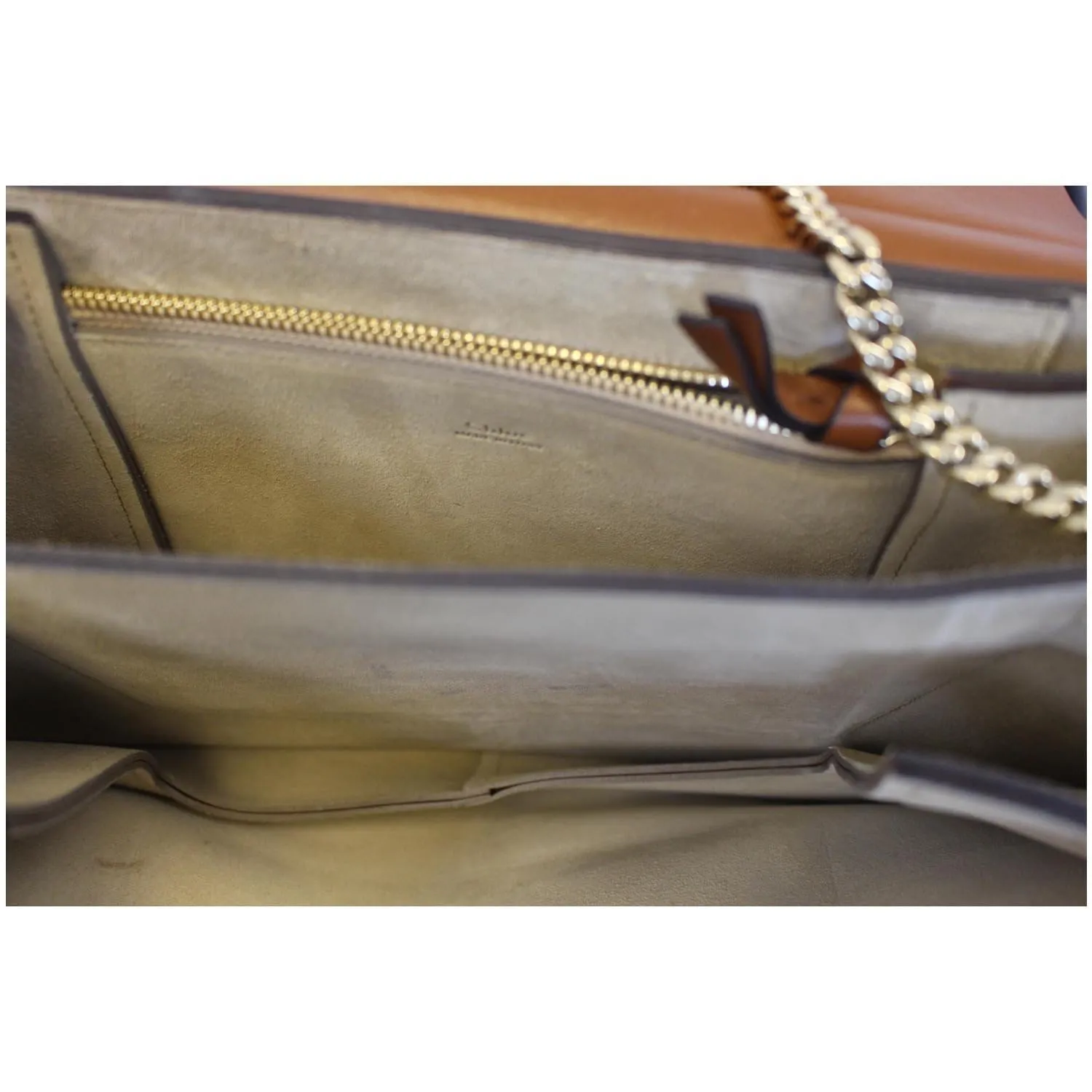 CHLOE Faye Medium Leather Shoulder Bag Brown