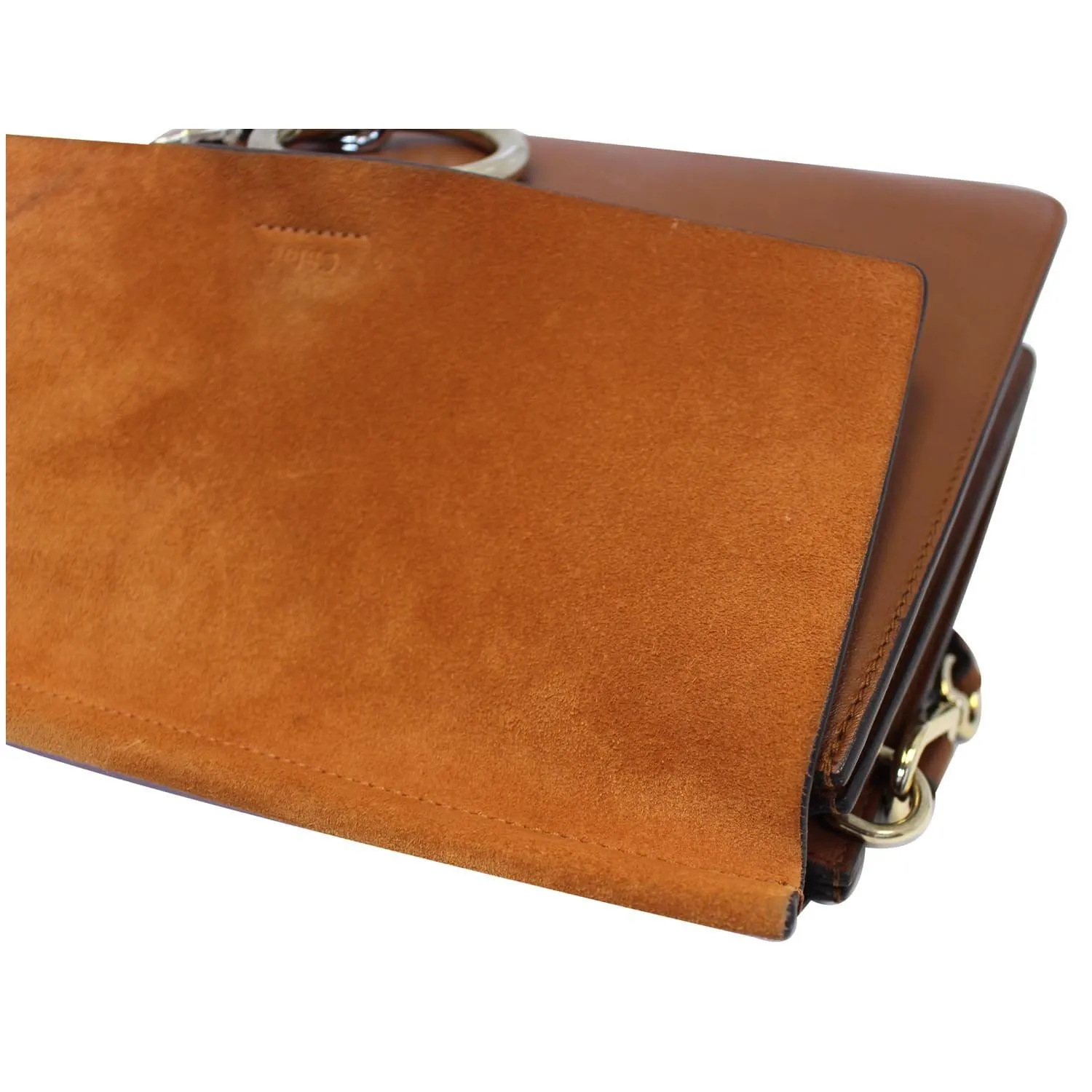 CHLOE Faye Medium Leather Shoulder Bag Brown