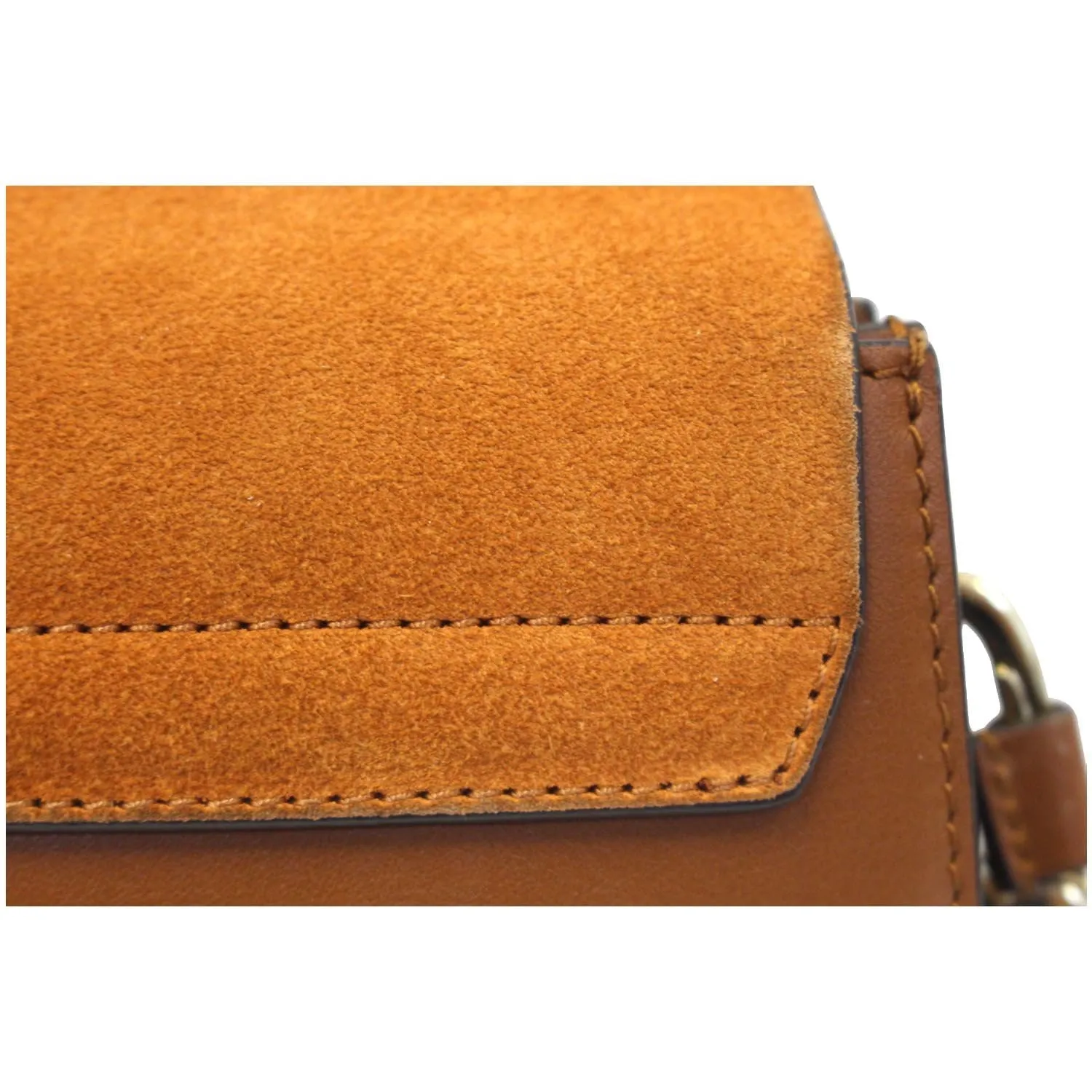 CHLOE Faye Medium Leather Shoulder Bag Brown