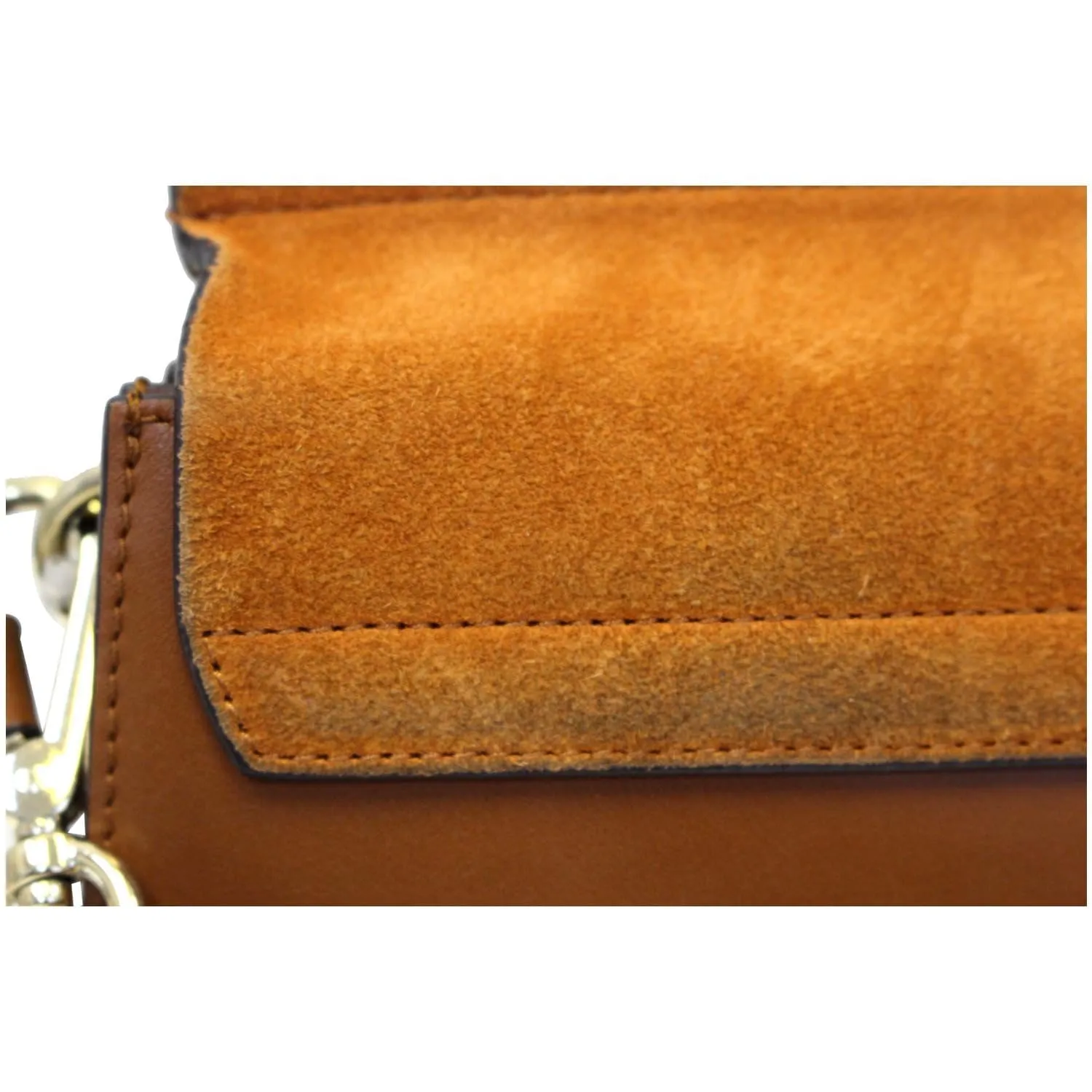 CHLOE Faye Medium Leather Shoulder Bag Brown