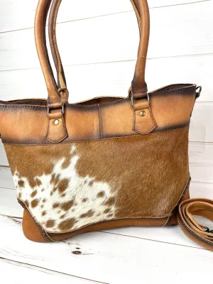 CLEARANCE! Ombre Leather and Cowhide Large Tote