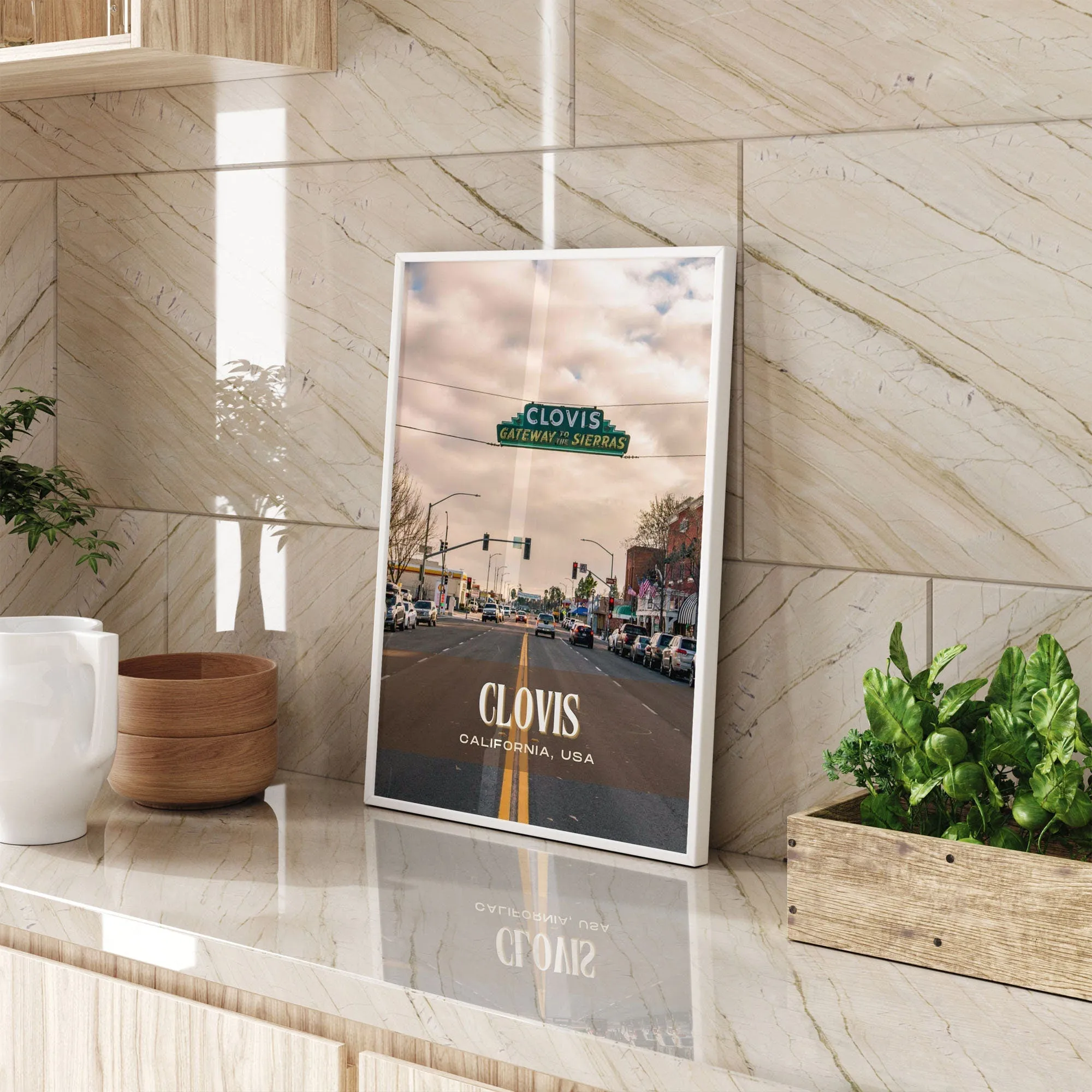 Clovis Retro Wall Art, California, USA