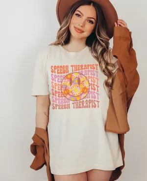 Comfort Colors or Bella Canvas Retro Speech Therapist Tee/ Adult Sizes Available/ Back To School Shirts