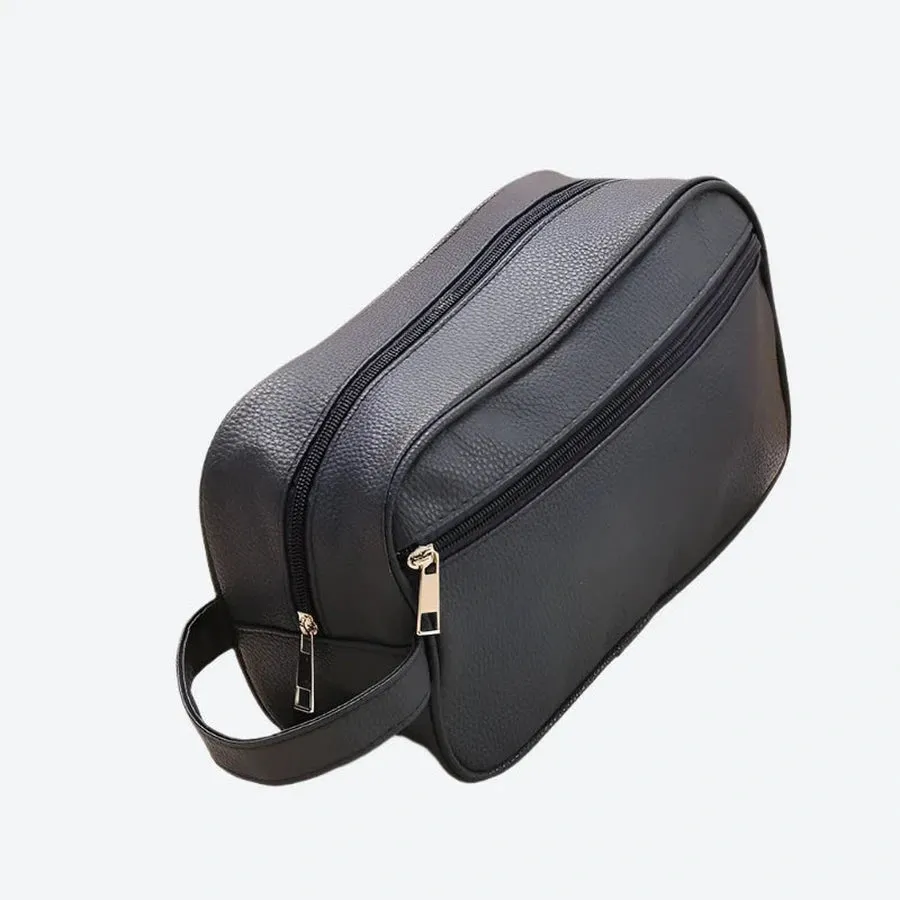 Compact Travel Leather Toiletry Bags