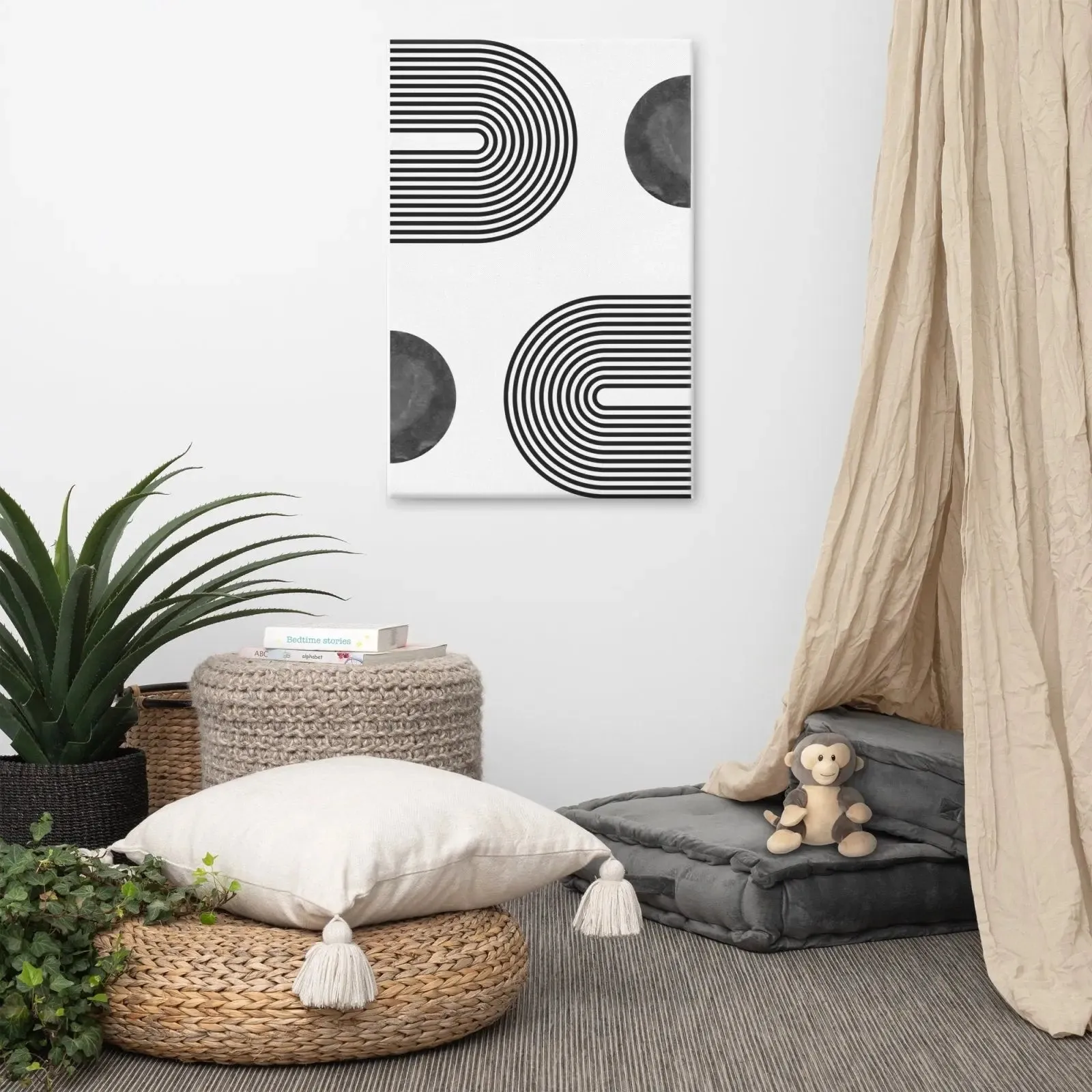 Connecting the Circles: A Modern Canvas Masterpiece