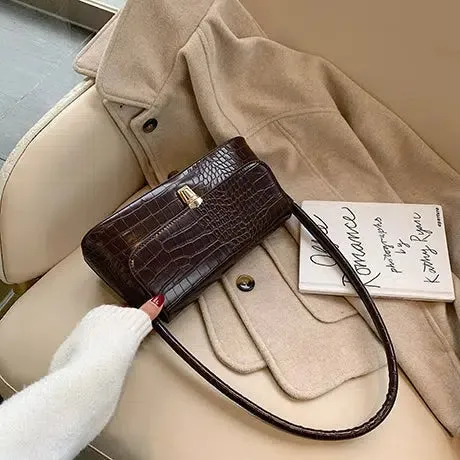 Crocodile Pattern Modern Shoulder Bag