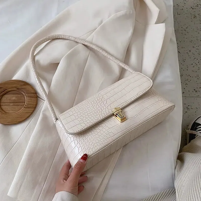 Crocodile Pattern Modern Shoulder Bag