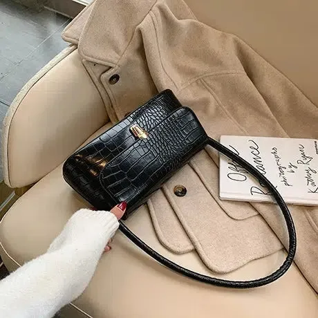 Crocodile Pattern Modern Shoulder Bag