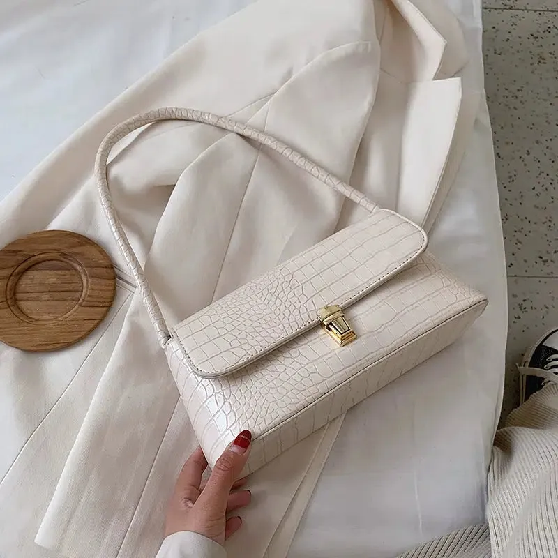 Crocodile Pattern Modern Shoulder Bag