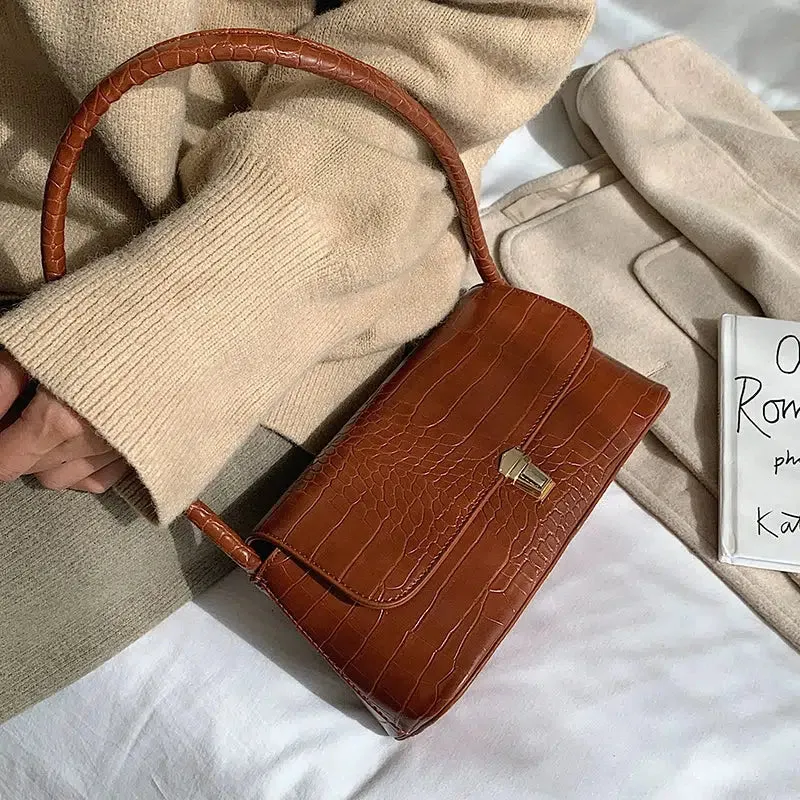 Crocodile Pattern Modern Shoulder Bag