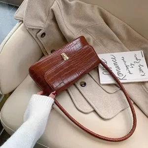 Crocodile Pattern Modern Shoulder Bag