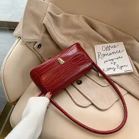 Crocodile Pattern Modern Shoulder Bag