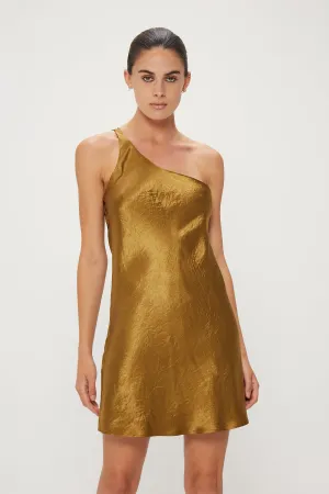 CRUSH BIAS ONE SHOULDER MINI | BRONZE
