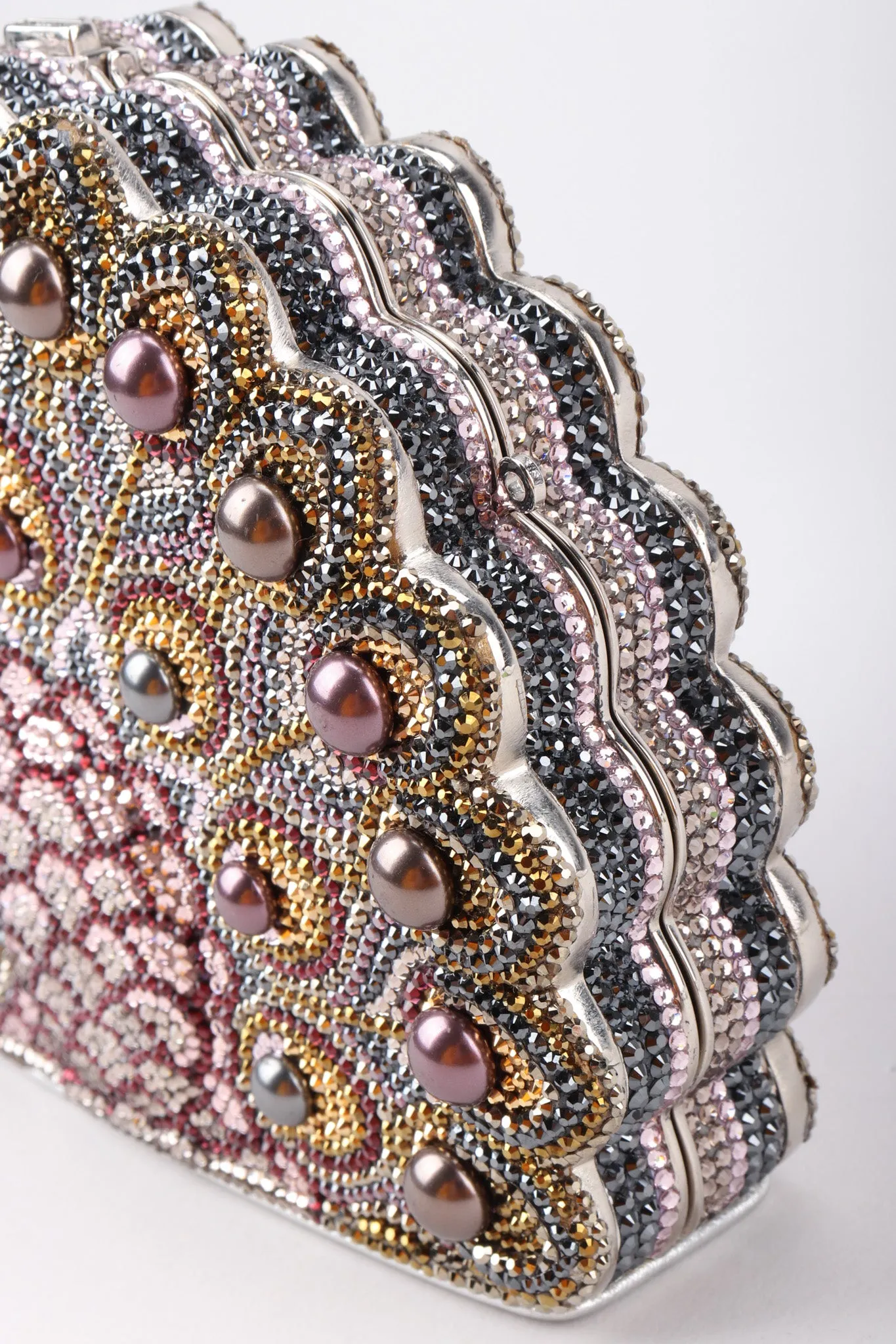 Crystal Peacock Clutch