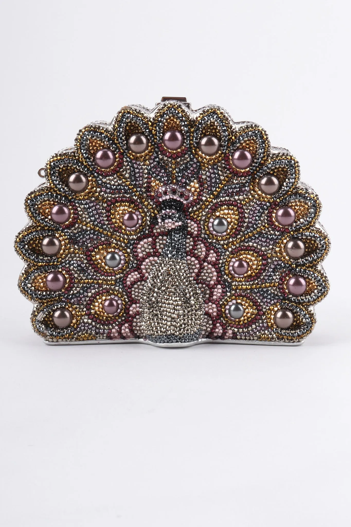 Crystal Peacock Clutch