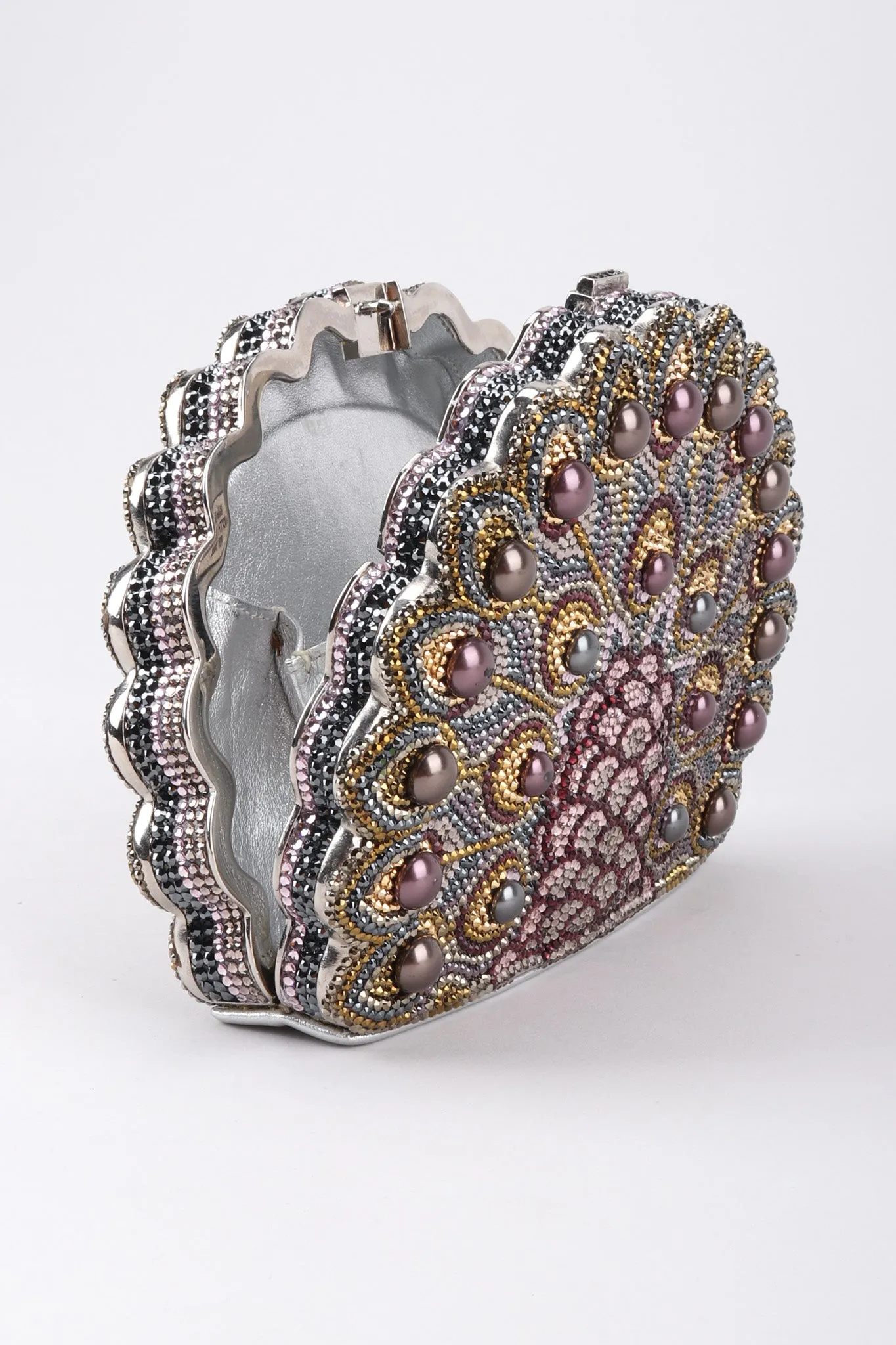 Crystal Peacock Clutch
