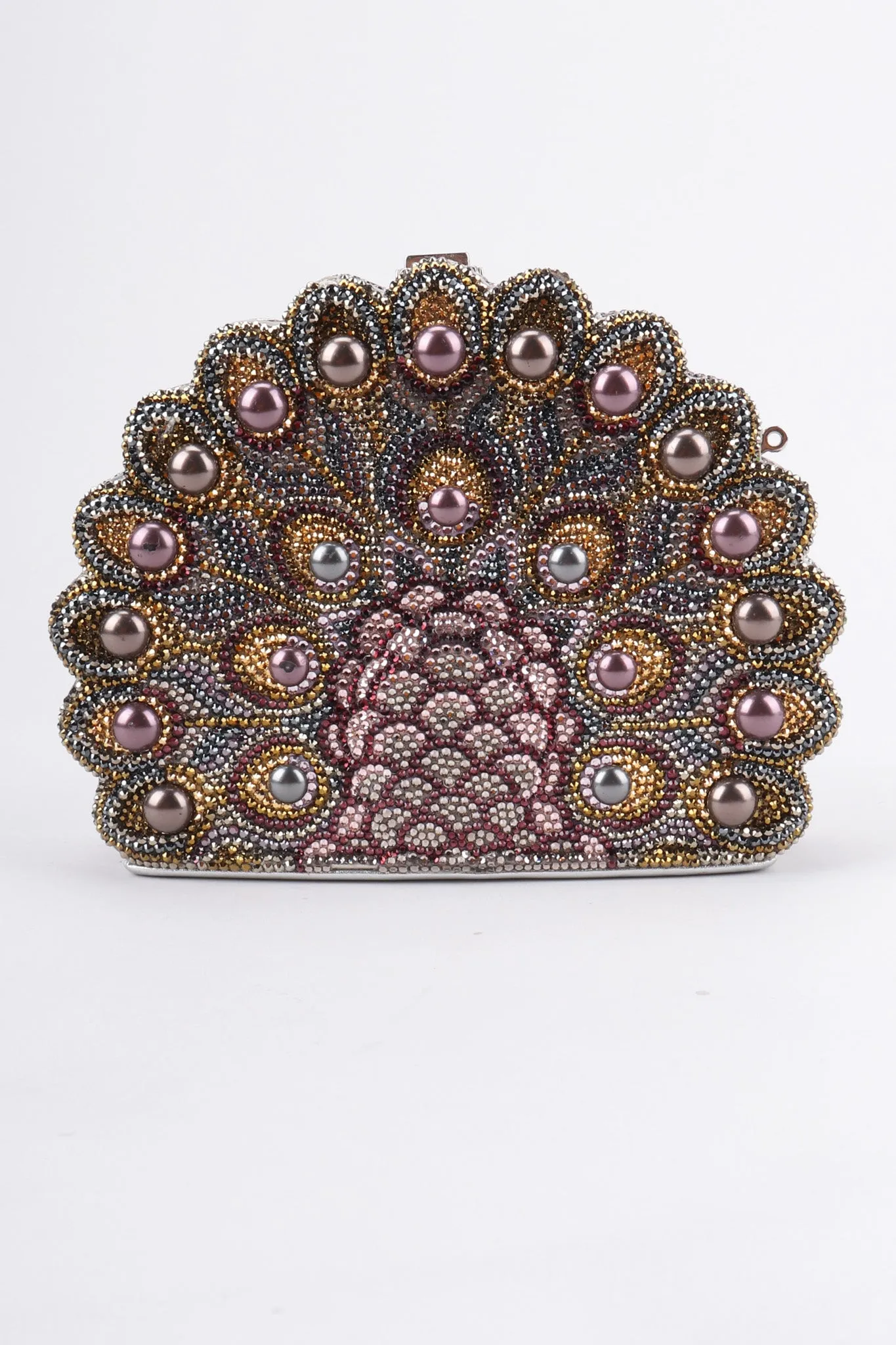 Crystal Peacock Clutch