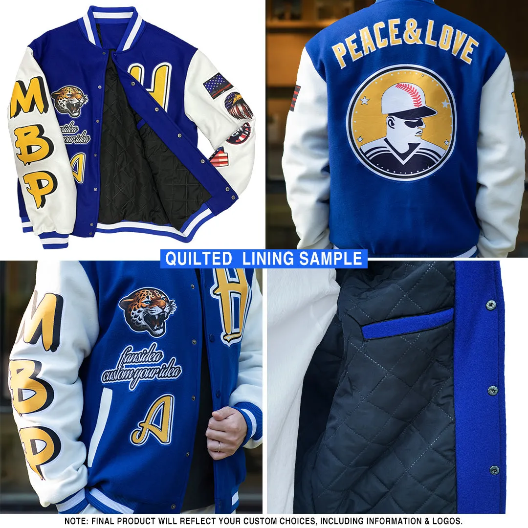 Custom Graffiti Pattern Black Pink-Light Blue Scratch 3D Bomber Full-Snap Varsity Letterman Jacket