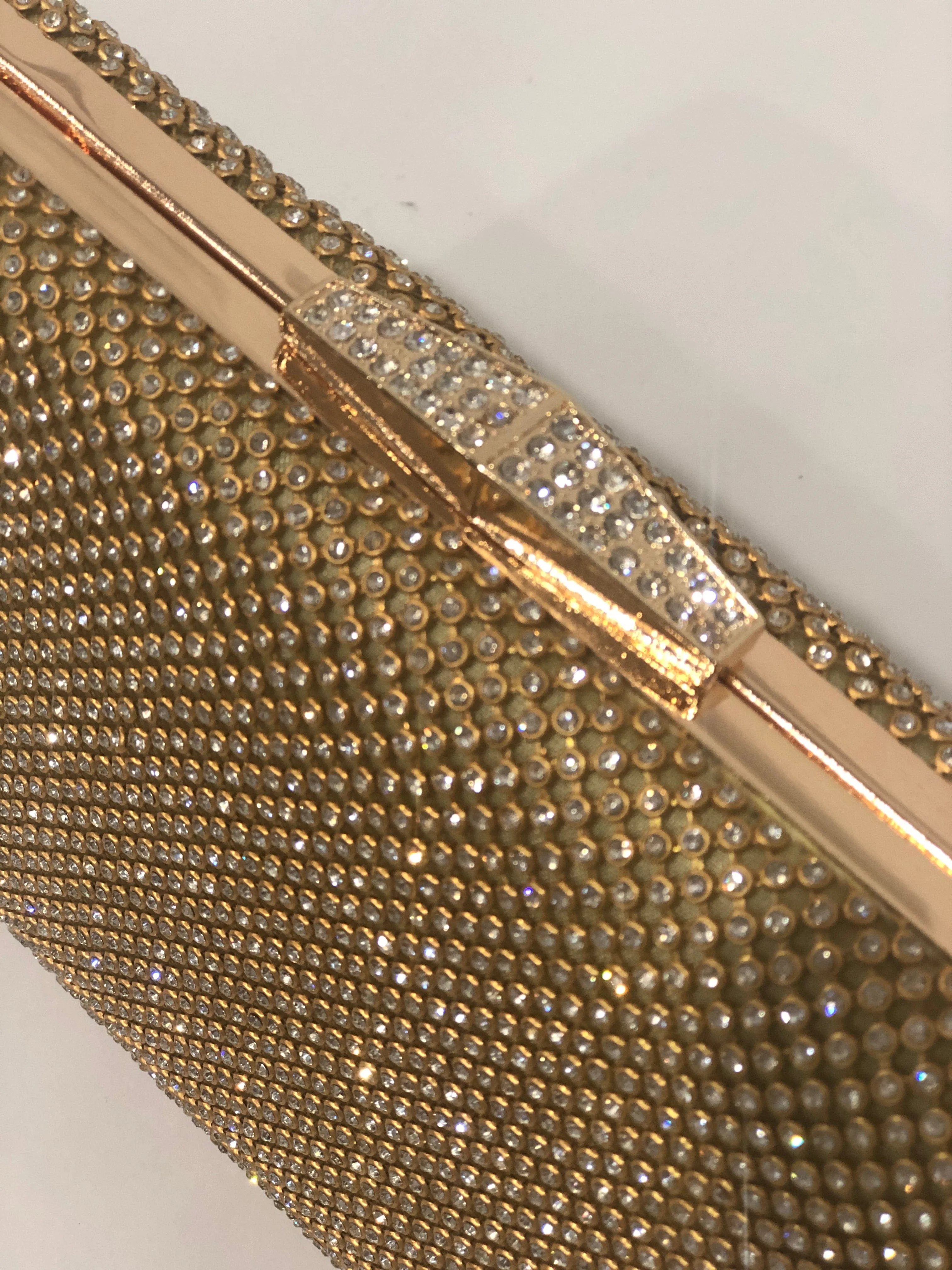 Diamonte Gold Evening Clutch