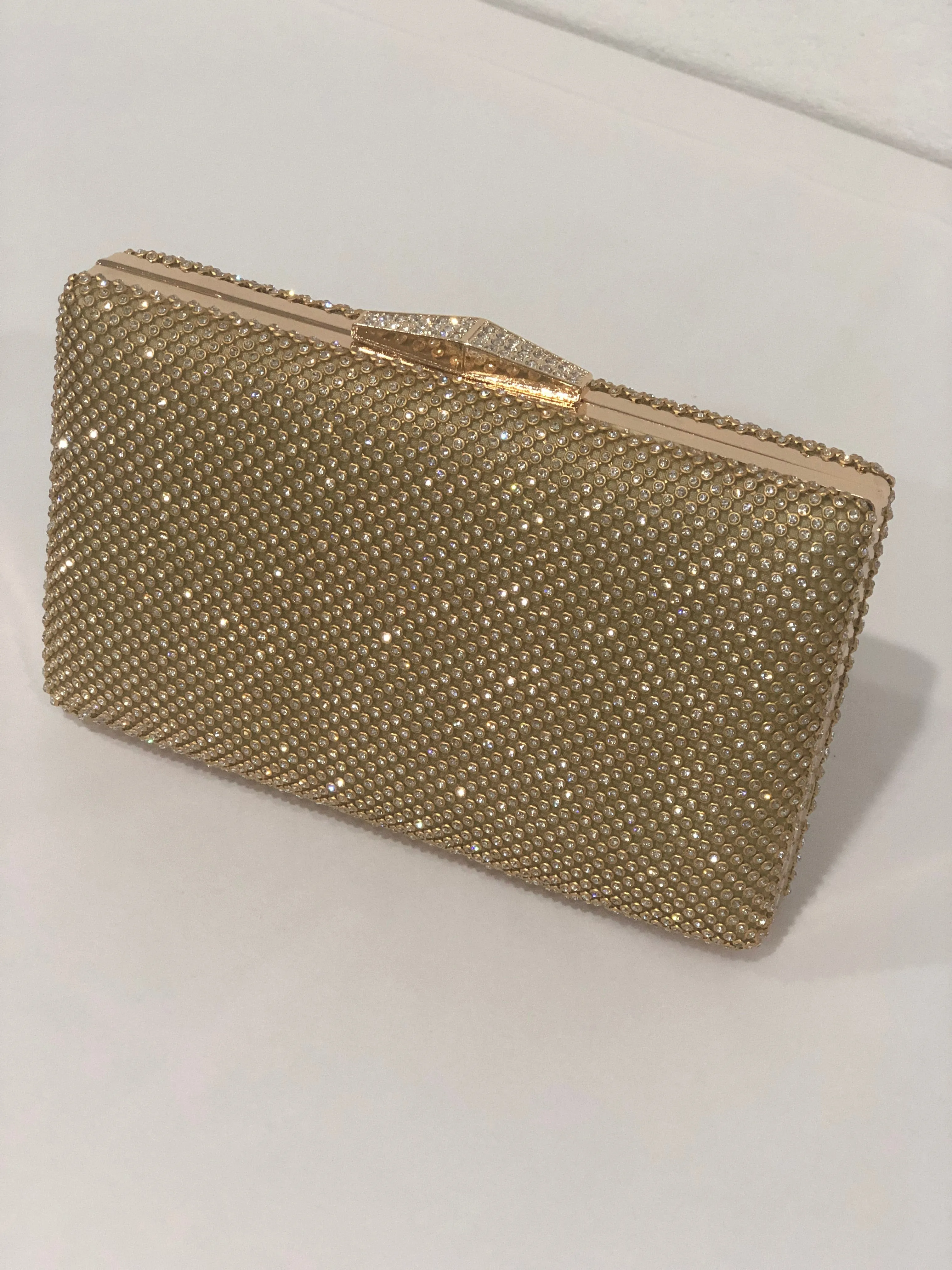 Diamonte Gold Evening Clutch