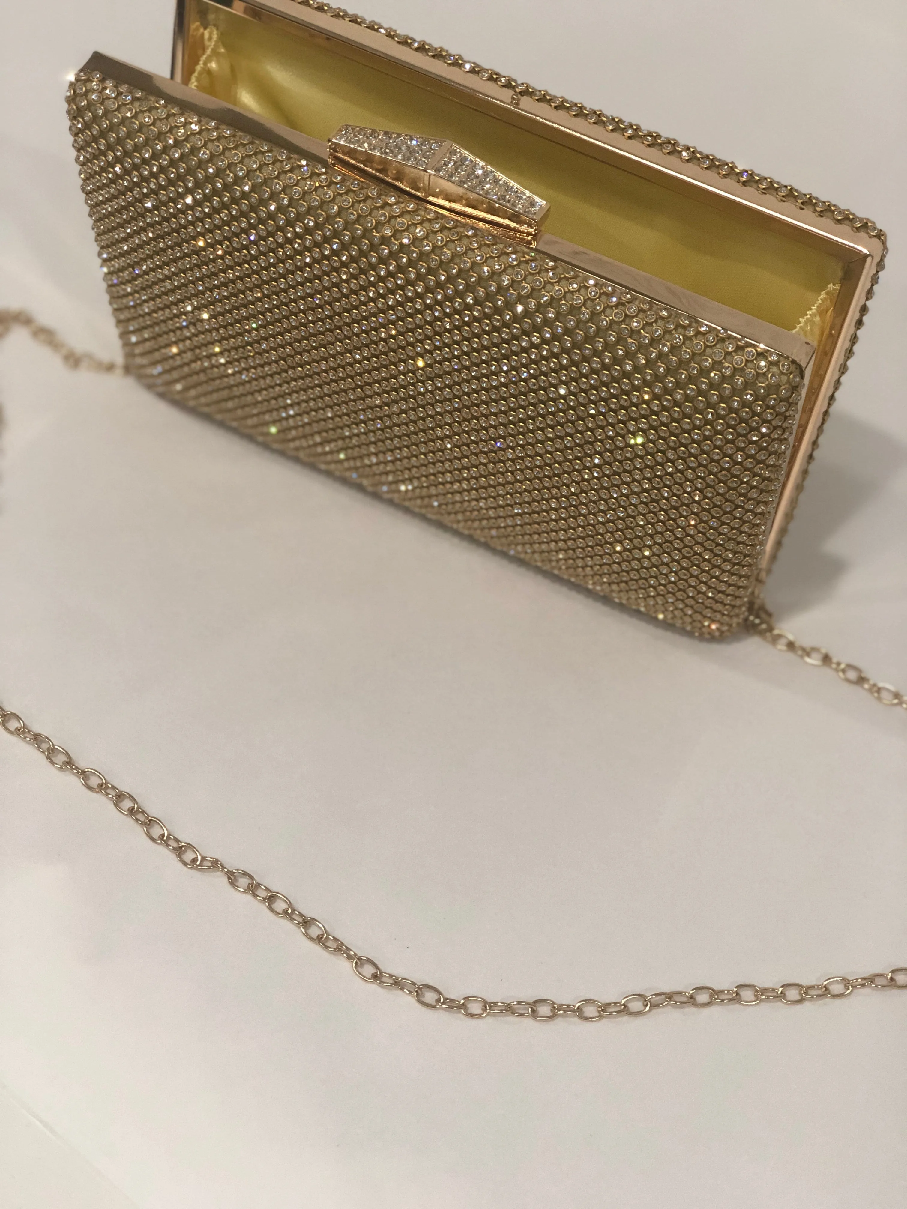 Diamonte Gold Evening Clutch