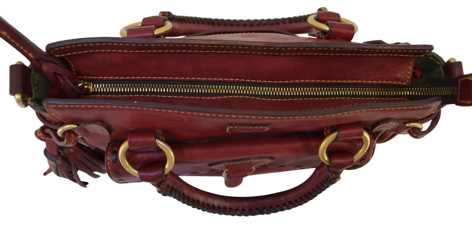 Dooney and Bourke Bags - Leather Red Shoulder Hobo Bag