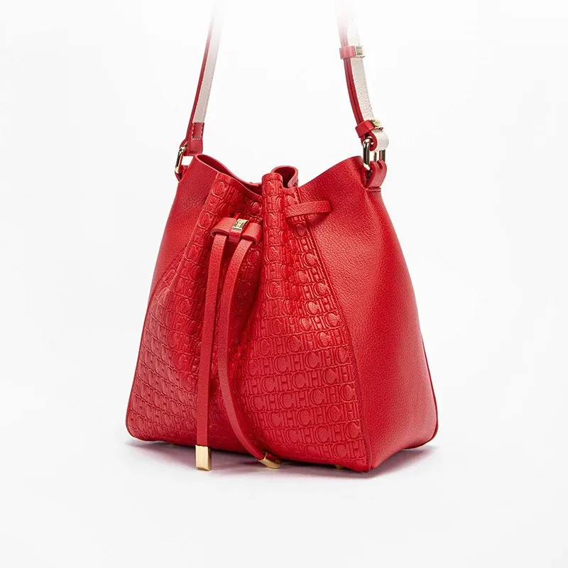 Drawstring Desig Fashionable Solid Color Minimalist Women's Shoulder Bag Large Capacity and Versatile