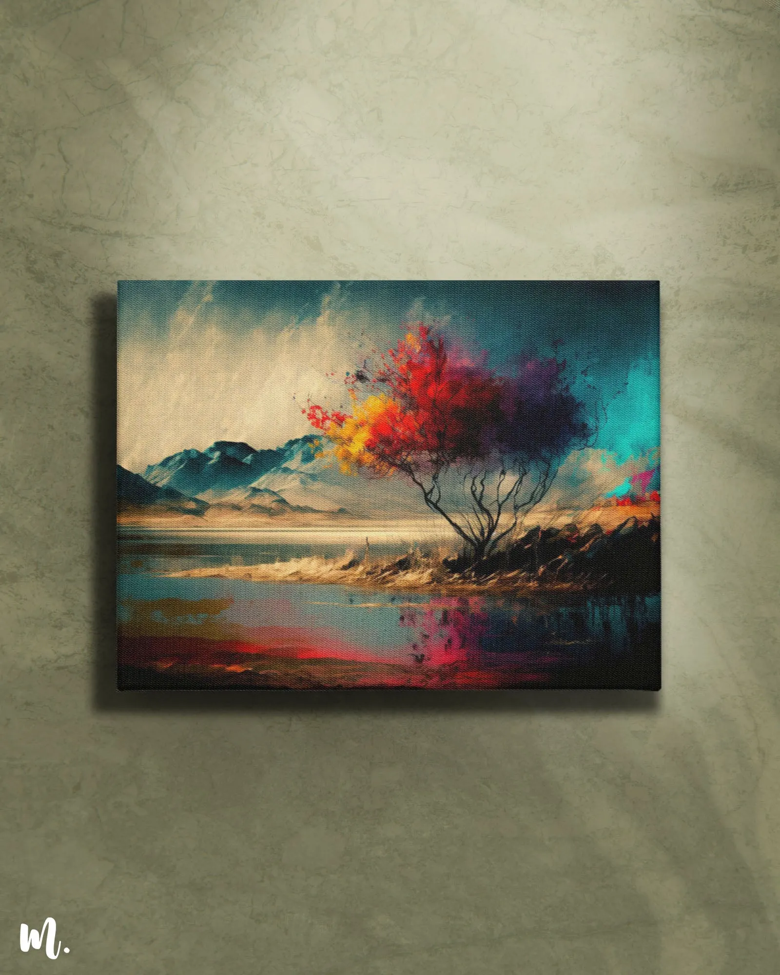 Dreamy reflection modern canvas art