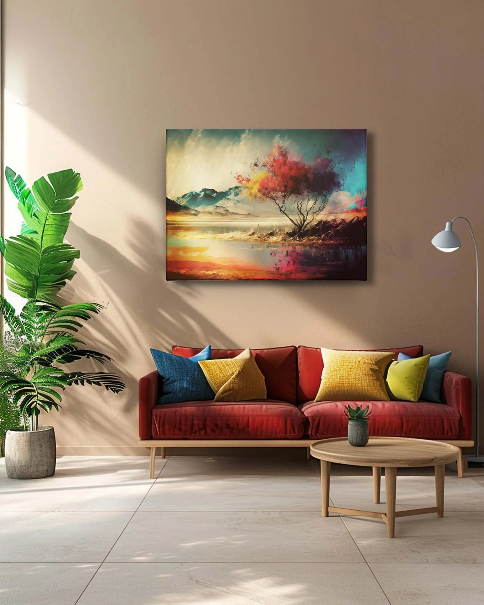 Dreamy reflection modern canvas art