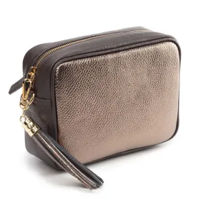 Elie Beaumont Metallic Blend Crossbody Bronze