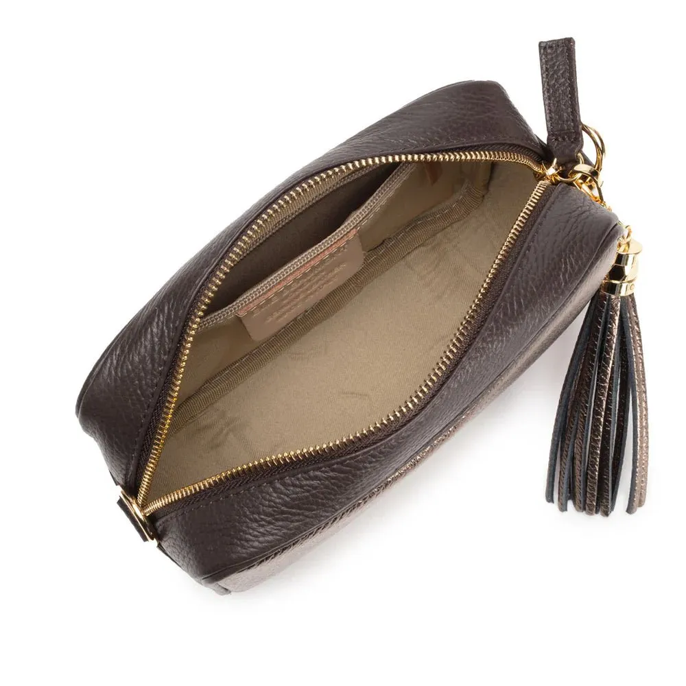 Elie Beaumont Metallic Blend Crossbody Bronze