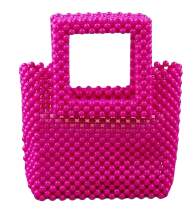 Emma Lime Green Beaded Tote