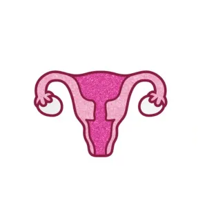 Enamel Pin: Uterus - Sparkly Pink