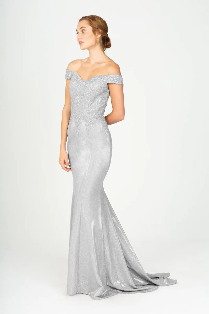 Eureka 9306 Corset Back Off-Shoulder Mermaid Long Dress
